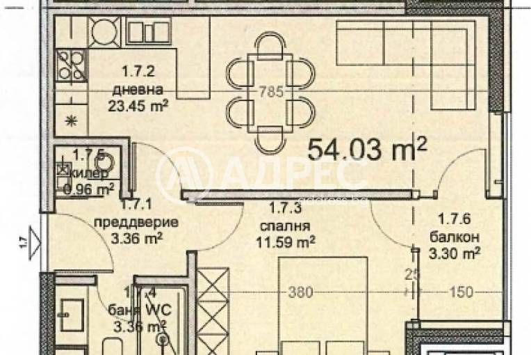 Двустаен апартамент, Варна, Владислав Варненчик, 681850, Снимка 3