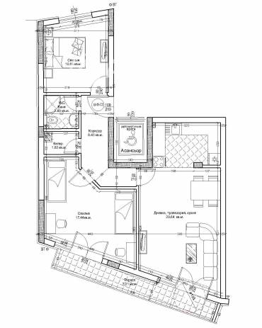 Тристаен апартамент, Варна, Погребите, 639855, Снимка 1