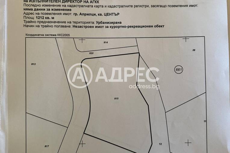 Парцел/Терен, Априлци, Ново село - Център, 684855, Снимка 3