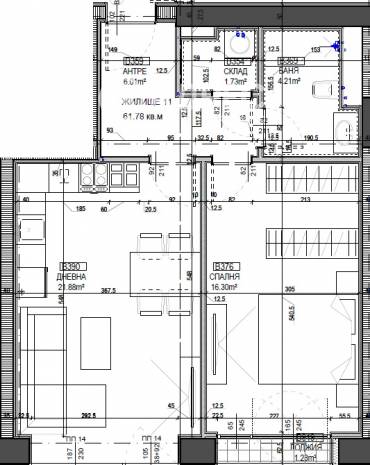 Двустаен апартамент, София, Център, 657857, Снимка 1