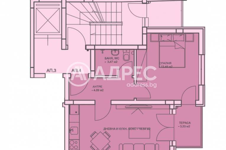 Двустаен апартамент, Пловдив, Каменица 1, 640858, Снимка 2