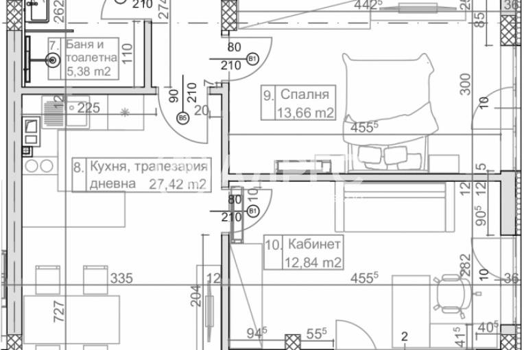 Тристаен апартамент, Варна, м-ст Манастирски рид, 643859, Снимка 2