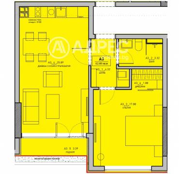 Двустаен апартамент, София, Дружба 1, 669862, Снимка 1