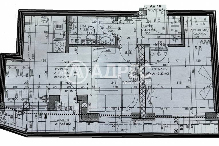 Двустаен апартамент, София, Левски, 691862, Снимка 4