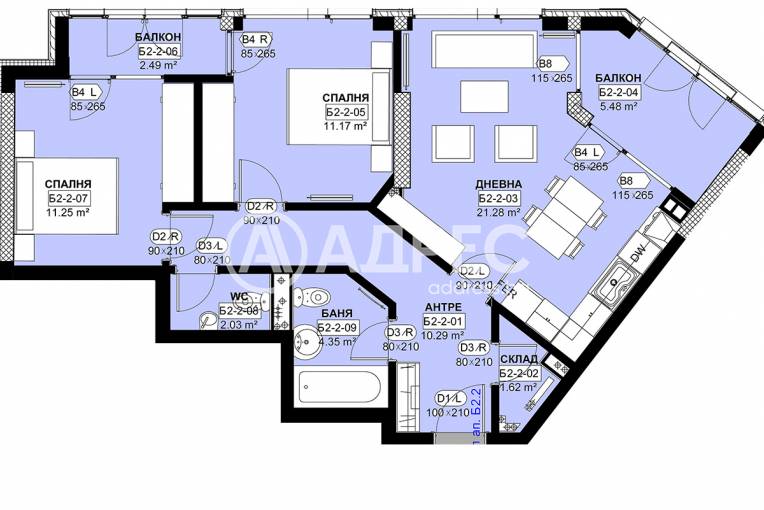 Тристаен апартамент, София, Студентски град, 640863, Снимка 4