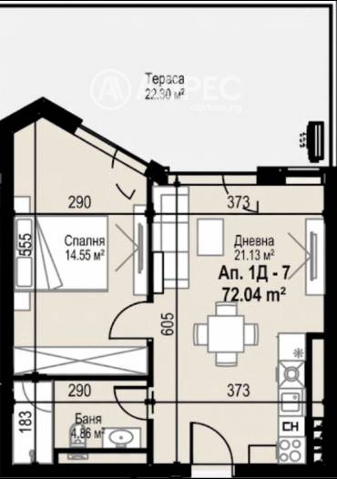 Двустаен апартамент, София, Банишора, 687863, Снимка 1