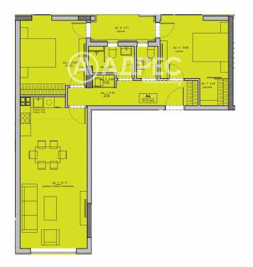 Тристаен апартамент, София, Дружба 1, 669864, Снимка 1