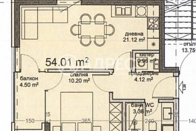 Двустаен апартамент, Варна, Владислав Варненчик, 681864, Снимка 2