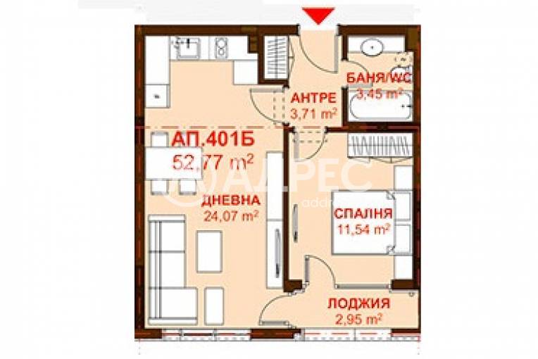 Двустаен апартамент, Бургас, Сарафово, 603865, Снимка 5