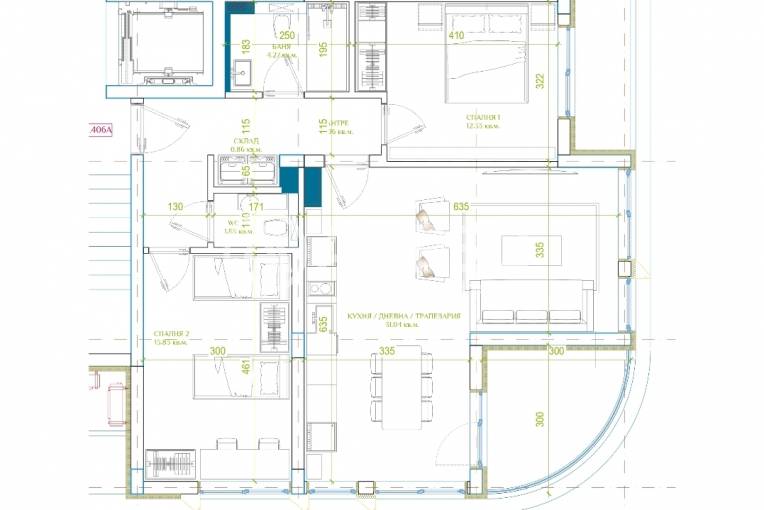 Тристаен апартамент, Бургас, Хоризонт, 671866, Снимка 5