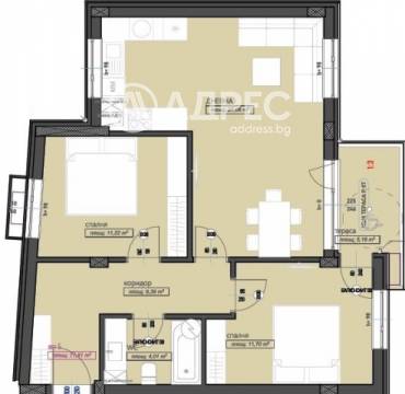 Тристаен апартамент, Стара Загора, Железник- запад, 679866, Снимка 1