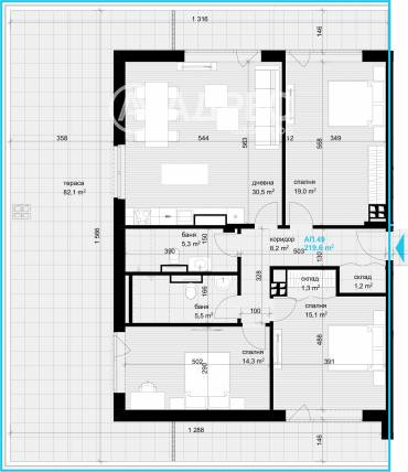 Многостаен апартамент, Варна, Аспарухово, 651867, Снимка 1