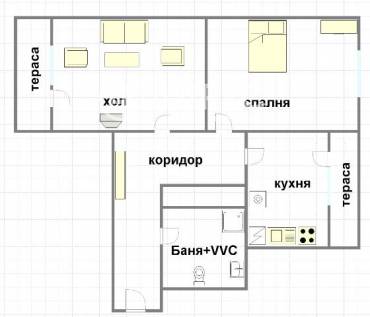 Тристаен апартамент, Варна, Цветен квартал, 671869, Снимка 1