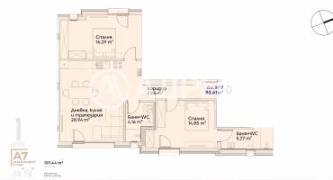 Тристаен апартамент, София, Манастирски ливади - запад, 676870, Снимка 3