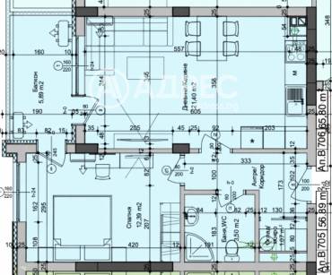 Двустаен апартамент, Бургас, Хоризонт, 691871, Снимка 1