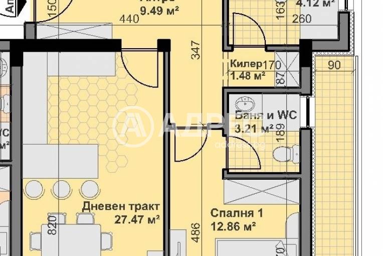 Тристаен апартамент, Варна, Владислав Варненчик, 678872, Снимка 4