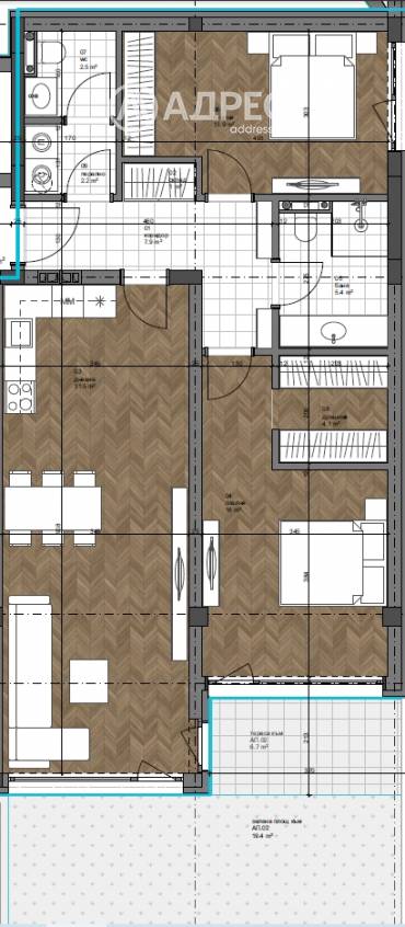 Тристаен апартамент, Варна, к.к. Св.Св. Константин и Елена, 657873, Снимка 1