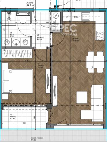 Двустаен апартамент, Варна, к.к. Св.Св. Константин и Елена, 657877, Снимка 1