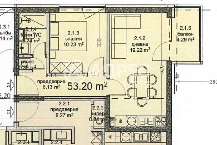 Двустаен апартамент, Варна, Владислав Варненчик, 681877, Снимка 2