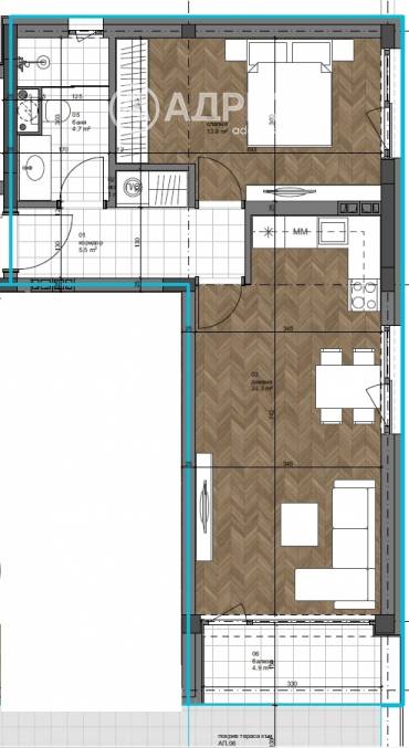 Двустаен апартамент, Варна, к.к. Св.Св. Константин и Елена, 657878, Снимка 1