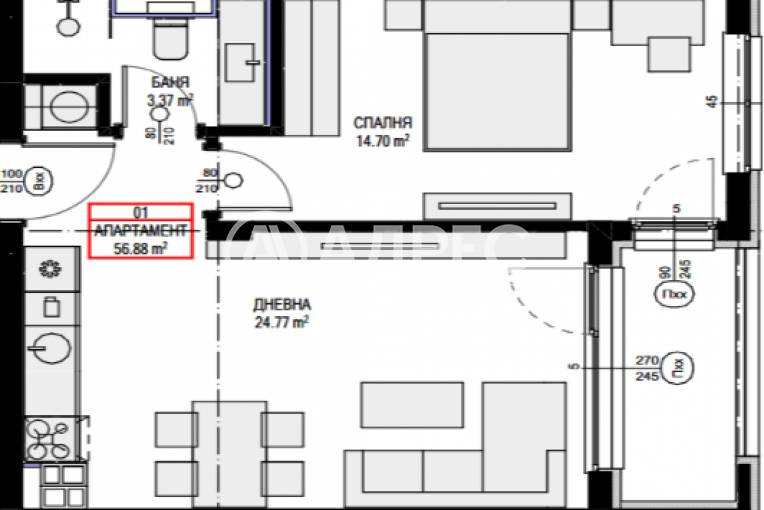 Двустаен апартамент, София, Овча купел 2, 671878, Снимка 4
