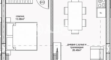 Двустаен апартамент, Варна, Възраждане 1, 667879, Снимка 5