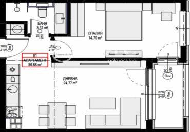Двустаен апартамент, София, Овча купел 2, 671879, Снимка 1
