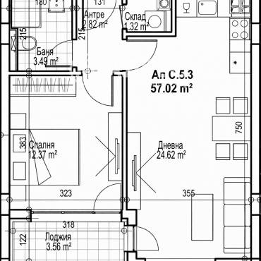 Двустаен апартамент, София, Манастирски ливади - изток, 683879, Снимка 1