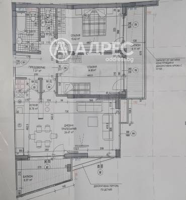 Тристаен апартамент, София, Полигона, 690880, Снимка 1
