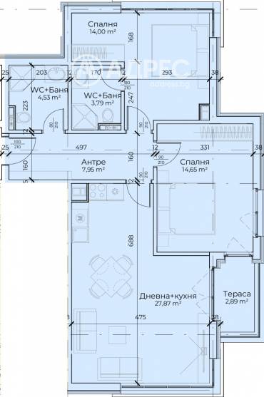 Тристаен апартамент, София, Симеоново, 677881, Снимка 1