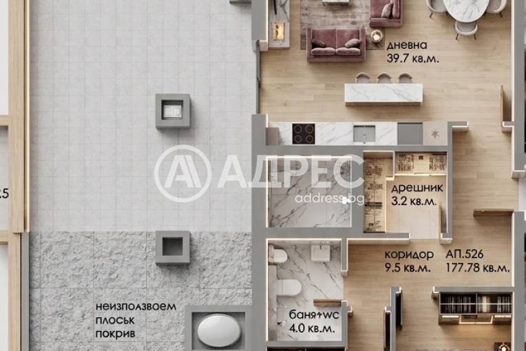 Тристаен апартамент, София, Дружба 2, 696882, Снимка 6