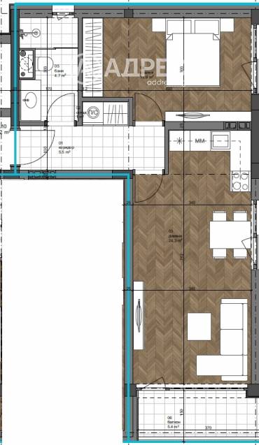 Двустаен апартамент, Варна, к.к. Св.Св. Константин и Елена, 657883, Снимка 1