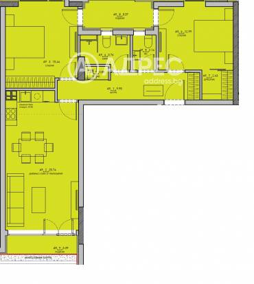 Тристаен апартамент, София, Дружба 1, 669883, Снимка 1