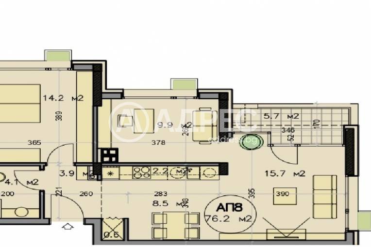 Тристаен апартамент, София, Горна Баня, 682883, Снимка 3