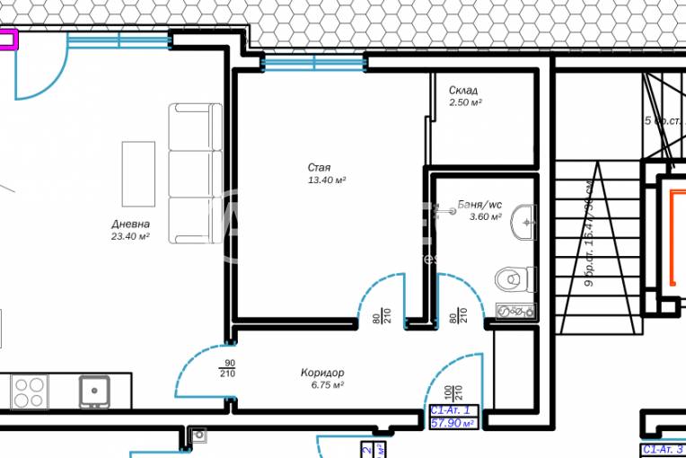 Двустаен апартамент, Варна, м-ст Пчелина, 631884, Снимка 5