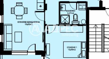 Двустаен апартамент, Благоевград, Изгрев, 673884, Снимка 1