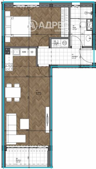 Двустаен апартамент, Варна, к.к. Св.Св. Константин и Елена, 657885, Снимка 1