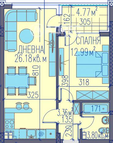 Двустаен апартамент, Пловдив, Широк център, 629886, Снимка 1