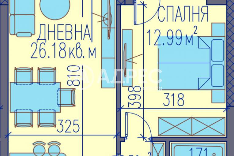 Двустаен апартамент, Пловдив, Широк център, 629886, Снимка 1