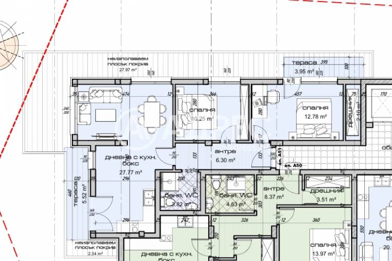 Тристаен апартамент, Варна, Изгрев, 677886, Снимка 2