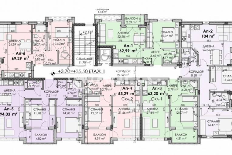 Тристаен апартамент, Бургас, Мадика, 680887, Снимка 4