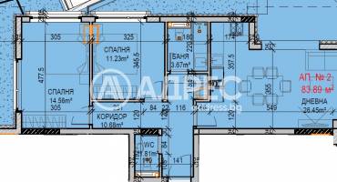 Тристаен апартамент, София, Манастирски ливади - изток, 702887, Снимка 3