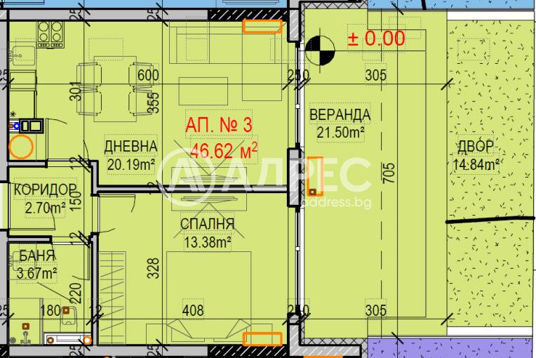 Двустаен апартамент, София, Манастирски ливади - изток, 702888, Снимка 3