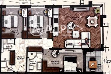 Многостаен апартамент, Стара Загора, Казански, 679889, Снимка 1