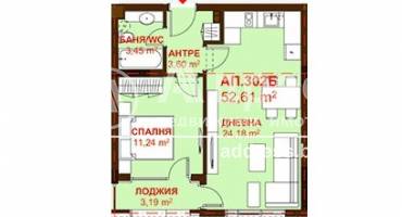 Двустаен апартамент, Бургас, Сарафово, 603891, Снимка 1