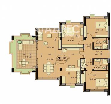 Многостаен апартамент, София, Горна Баня, 682891, Снимка 1