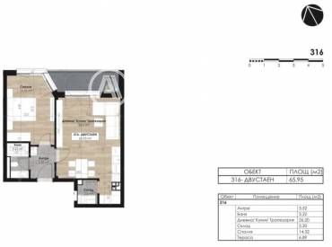 Двустаен апартамент, София, Витоша, 681892, Снимка 1