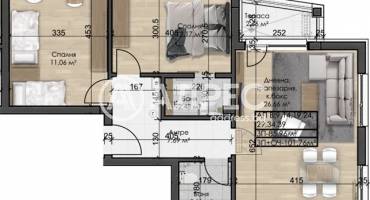 Тристаен апартамент, София, Овча купел, 694894, Снимка 2