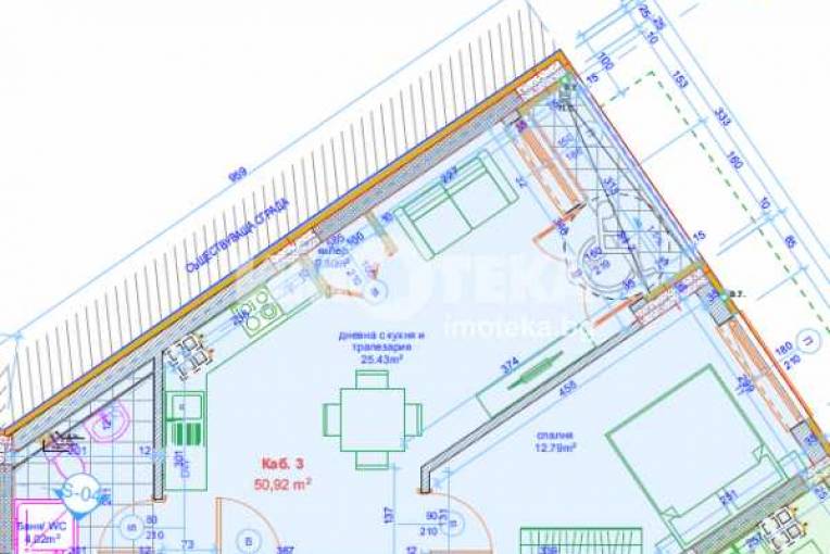 Двустаен апартамент, Варна, Лятно кино Тракия, 616895, Снимка 2