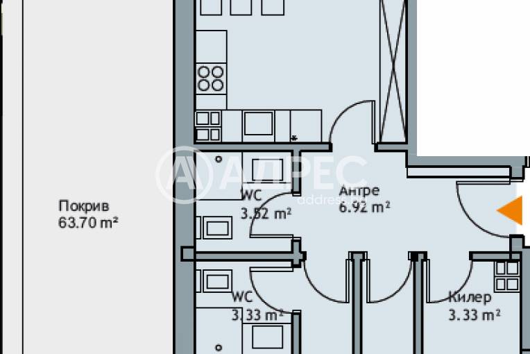 Тристаен апартамент, Варна, к.к. Чайка, 661896, Снимка 4
